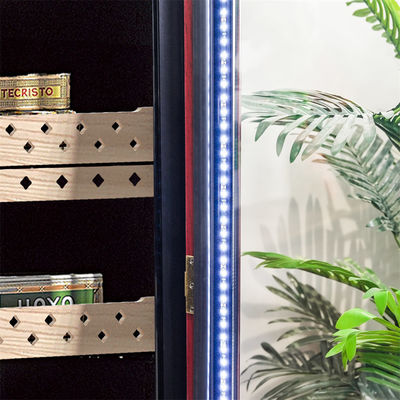 Goede prijs Automatische bevochtiging Rood massief hout Elektrische sigarenkoeler Humidor met slot online