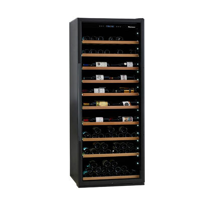Goede prijs Single Zone Black Wine Cooler Cabinet met aanraakscherm en dubbele glazen deur online