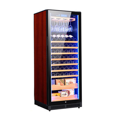 Goede prijs Premium massief hout keuken wijnkoeler met LED-verlichting en digitaal touch control panel online