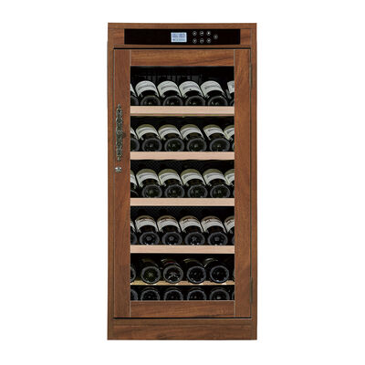 Goede prijs Houten raam digitale temperatuurregeling wijnkoeler kast met gehard glas deur en UV-bescherming online
