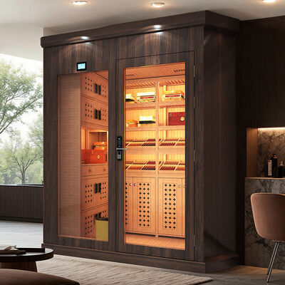 Goede prijs Op maat gemaakt massief houten frame Grand Reserve Walk-In Cigar Cooler Humidor Cabinet online