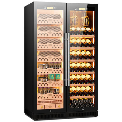 Goede prijs Dual-Zone Electronic Cigar Humidor Cabinet Met Spaanse Ceder Planken online
