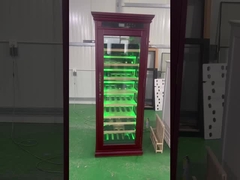 Rozenhouten sigarenvochtkast met een enkele glazen deur met constante temperatuur